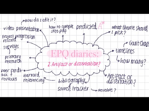 EPQ Diaries - 2 - Artifact or Dissertation?