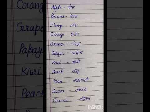 10 fruits Names// fruits Name in english// fruit Names in hindi// samiksha Study Point