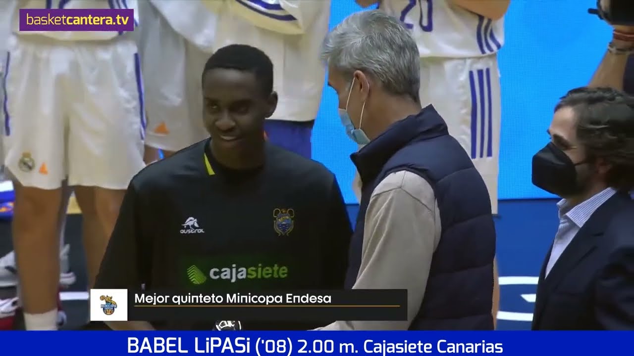 BABEL LIPASI (Congo 2008) Cajasiete Canarias.- Quinteto ideal MiniCopa Endesa ACB (Granada 2022)