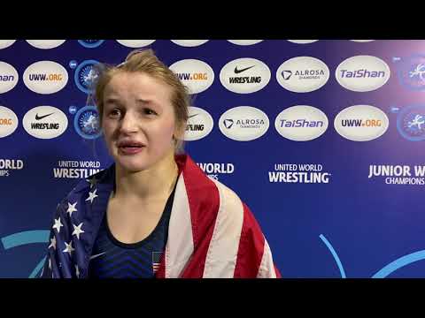 Emily Shilson wins gold at 2021 Junior World Championships at 50 kg in women’s freestyle