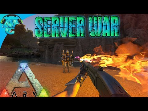 World War ARK - Alpha Tribe vs Alpha Tribe Savage PVP Battle for Server Y! ARK Survival Evolved E9