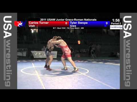 Junior Greco 7th 285 - Tyler Swope (IA) vs. Carlos Turner (UT)