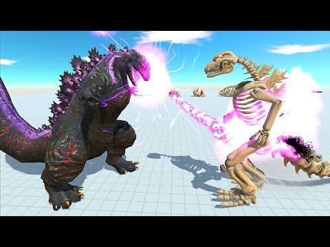 SHIN GODZILLA VS GODZILLA SKELETON - Animal Revolt Battle Simulator