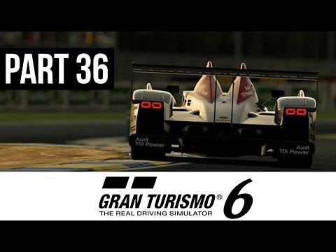 Gran Turismo 6 Gameplay Walkthrough Part 36 - Le Mans 24hr Race - Audi R18 24 Minute Race