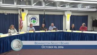Bennington Select Board - 10/10/16
