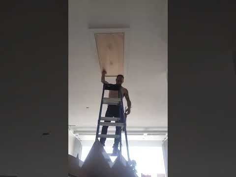 Solo attic stair installation #diy #diywoodworking #man #og #best #construction #usa #tennessee