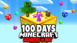 I Survived 100 Days on ONE LUCKY BLOCK in Hardcore Minecraft!