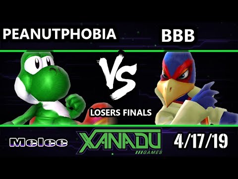 S@X 298 SSBM - BBB (Falco) Vs. Peanutphobia (Yoshi) - Smash Melee Losers Finals