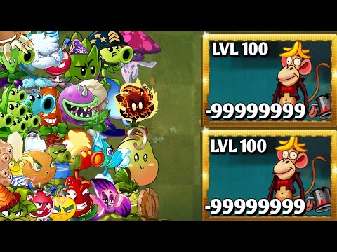 Monkey Zombie Level 100 VS All Plant Max Level || Who Will Win || Pvz2