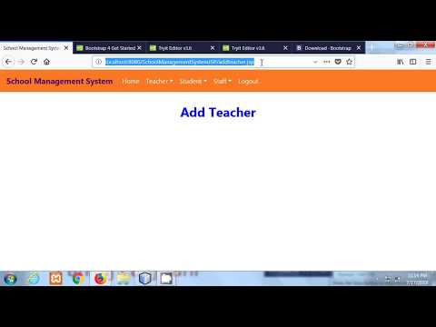 School Management System Project JSP MYSQL Netbeans | Part 14