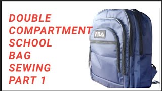 School Bag With Multiple Zipper Sewing Part 1. How To Sew School Bag At Home #erdstitches #schoolbag