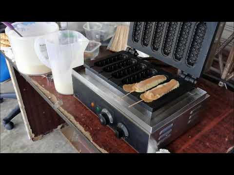 Method Of Making Hot Dog Waffle