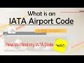 WHAT IS AN IATA AIRPORT CODE?