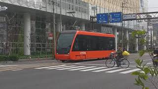 伊予鉄道 市内電車 JR松山駅前付近 (故障臨時)1番系統環状線5000系
