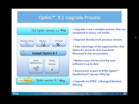 BTRG Webinar: What's new in Optim 9 1