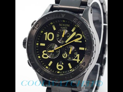 COOLWATCH31 A037-603 NIXON 42-20 CHRONO ALL BLACK LIME A037603 ニクソン クロノ オール ブラック ライム レディース ver3 0