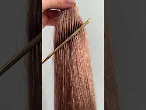Волосся для гарячого нарощування на капсулах, 55 см, пряме, 200 пасм, русяве (12) video