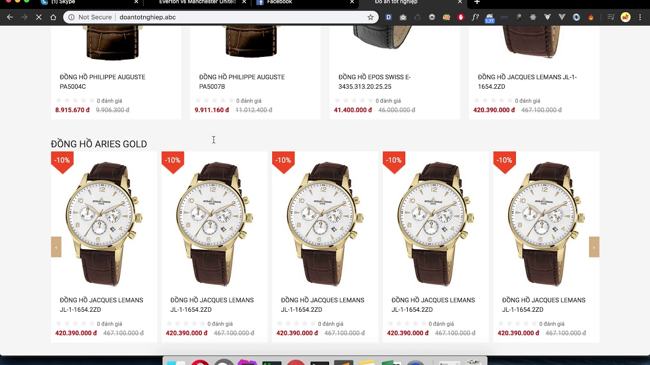 [Seri website đồng hồ] - Đồ án tốt nghiệp - Hiển thị sản phẩm thuộc danh mục nổi bật ra trang chủ P1