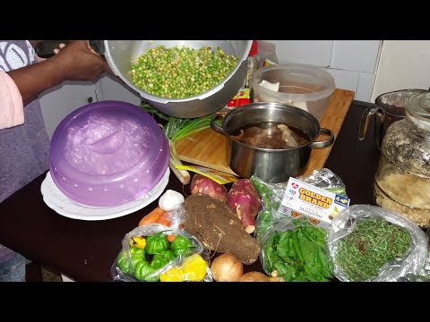 Authentic Jamaican Green Gungo Soup [ part 1 ]