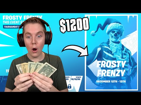 How I Won $400 In Frosty Frenzy! - My First Fortnite Earnings!