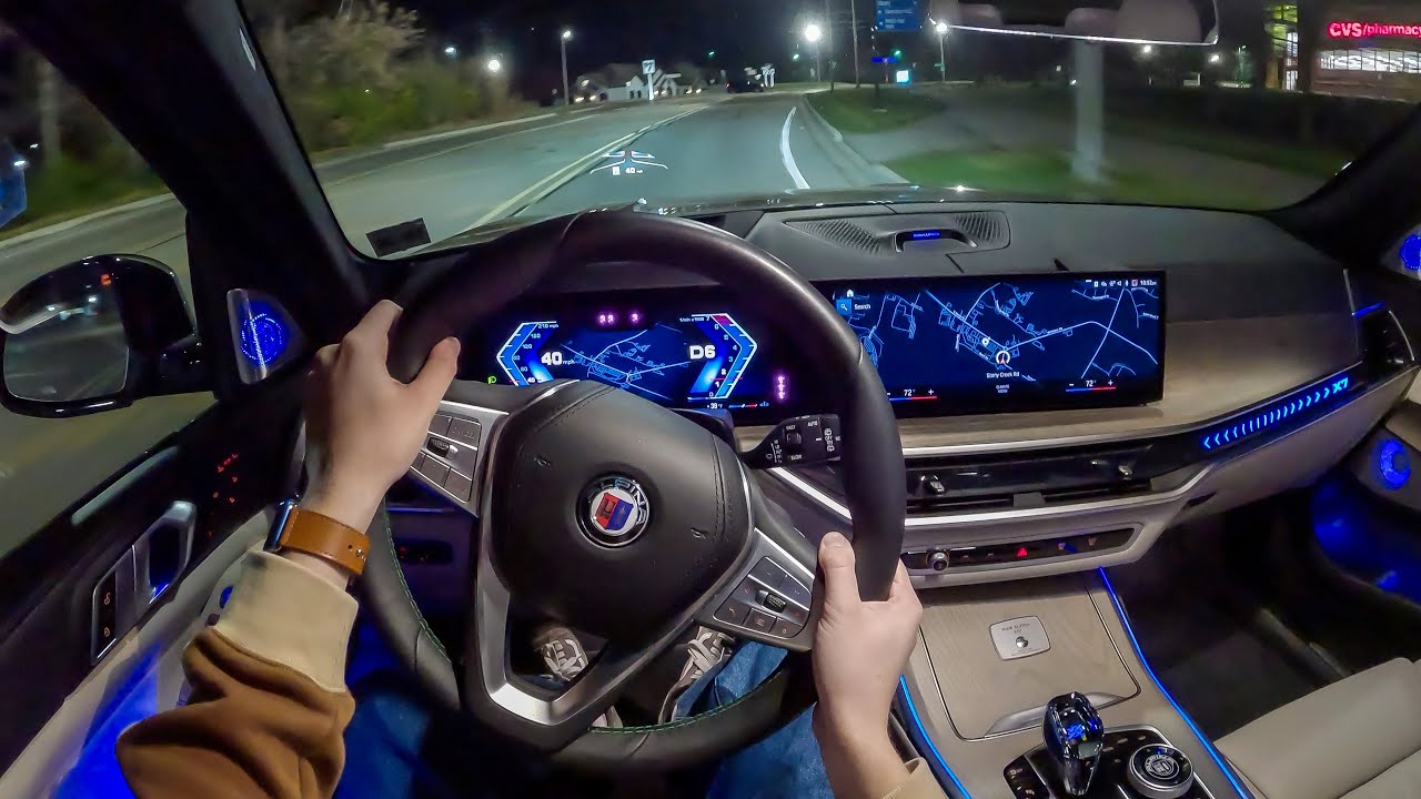 2023 BMW Alpina XB7 - POV Night Drive (Binaural Audio)