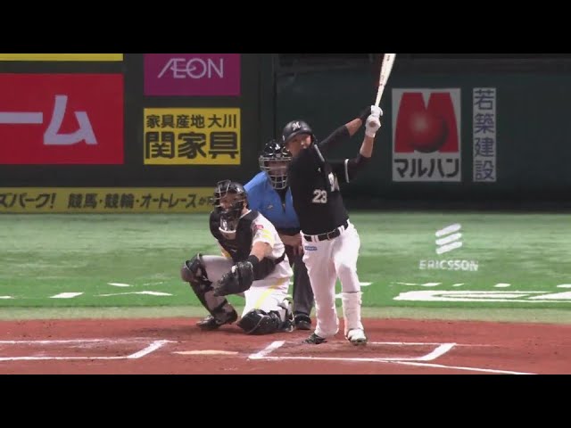 【6回表】3番起用に応えた!! マリーンズ・石川慎吾 レフトフェンス直撃のタイムリー2ベース!! 2024年7月15日 福岡ソフトバンクホークス 対 千葉ロッテマリーンズ