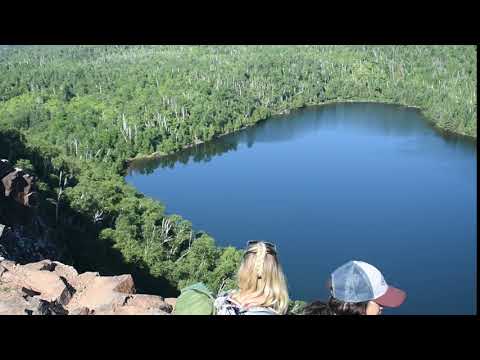 Views of the lake from above on the hike back out