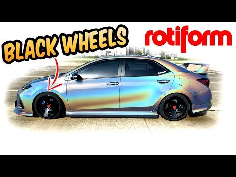 Black Wheels Rotiform TMB WRAP 2017 Corolla