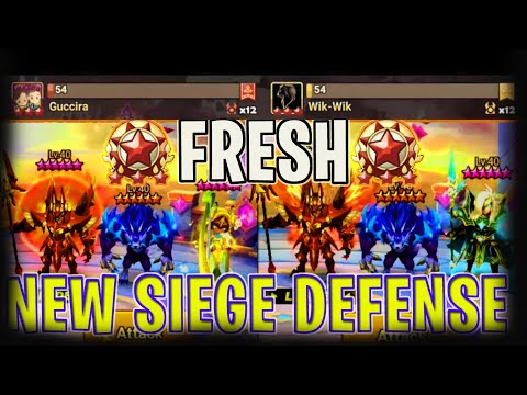 FRESH NEW G3 SIEGE DEFENSE META VS GUCCIRA AND WIK WIK - Summoners War