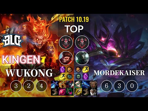 BLG Kingen Wukong vs Mordekaiser Top - KR Patch 10.19