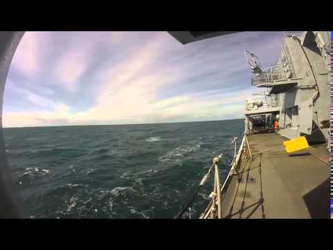HMS Sutherland testing her Magazine-Launched Torpedo System