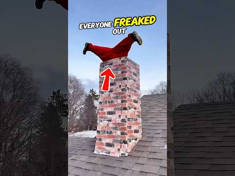 He Made a Fake Chimney… And Santa Got Stuck Upside Down 😳🎅