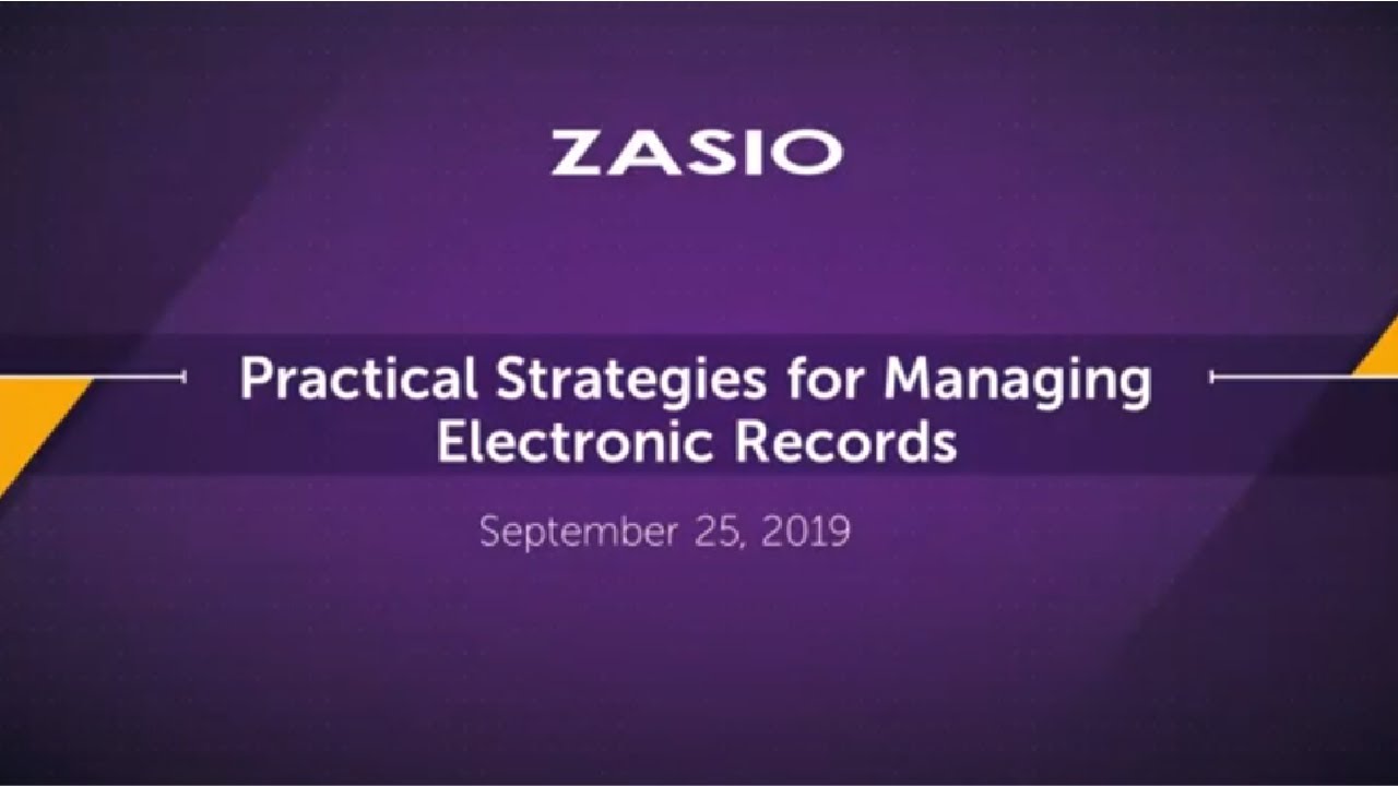Practical Strategies for Electronic Records Management