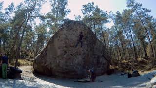 Video thumbnail of La Dalle à Poly, 5a. Fontainebleau