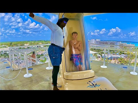 Waterslides at Baha Bay Water Park in Nassau, Bahamas