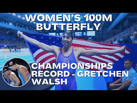 Gretchen Walsh Breaks Championship Record in Women’s 100m Butterfly!