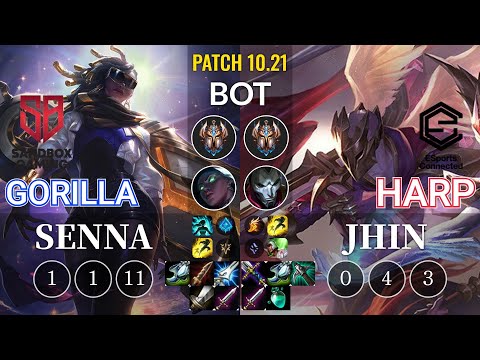 SB GorillA Senna vs ESC Harp Jhin Bot - KR Patch 10.21