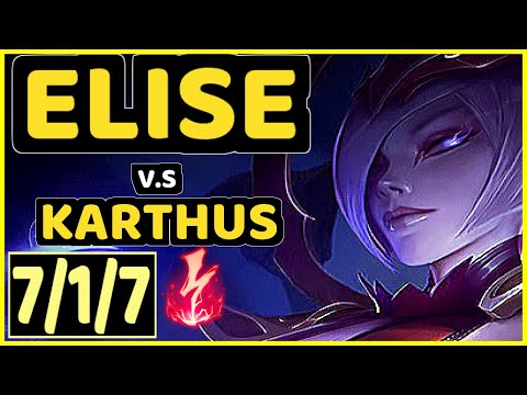 MALRANG (ELISE) vs KARTHUS - 7/1/7 KDA JUNGLE GAMEPLAY - KR Ranked GRANDMASTER