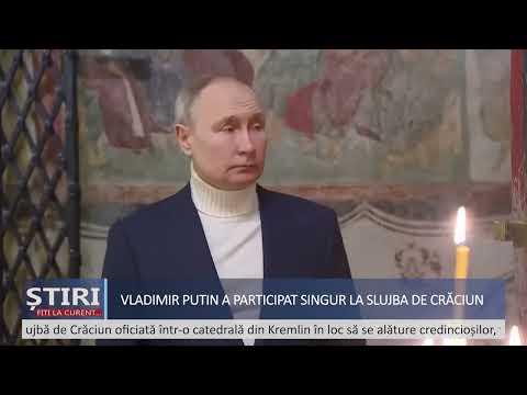 Vladimir Putin, singur la slujba de Crăciun.