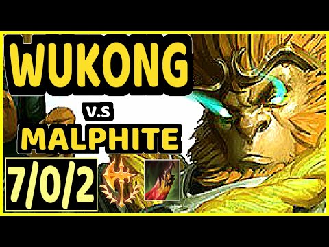 V1PER (WUKONG) vs MALPHITE - 7/0/2 KDA TOP CHALLENGER GAMEPLAY - NA