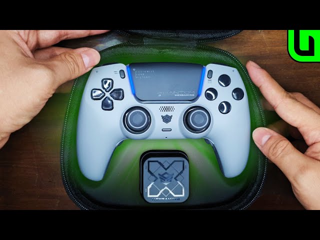 Vídeo relacionado con HEXGAMING PHANTOM Pro Juego Controlador para ps5/PC/Móvil, Elite Gamepad con 4 Botones Reasignables/6 Perfiles de Remapeo/8 Palancas/Gatillos para ps5 Juego Adaptable-Efecto Hall(Edición Explorer)