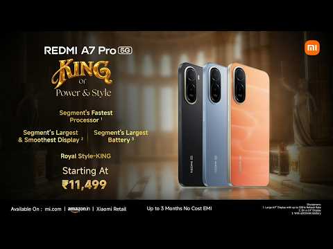 Thumbnail for REDMI A7 Pro 5G Launch | The #KingOfPowerAndStyle is Here: Sale starts on 15th April.