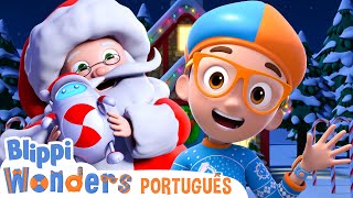 Blippi Salva o Natal! 🎅🏻 Blippi em Português 🎄 Vídeos Educativos para Crianças