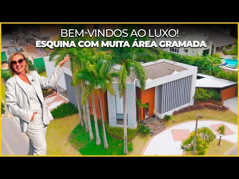 Casa Contemporânea à Venda no Tamboré 1 com 5 Suítes e Lazer Integrado