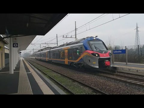 Etr103 012 Coradia Pop doppia super strombazzata,Treno regionale a Collecchio + riprese stazione