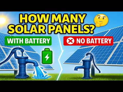 How Many Solar Panels to Entirely Run an Water Pump?  (With/Without Batteries)