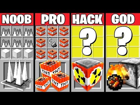 Minecraft Battle: SUPER TRAP CRAFTING CHALLENGE - NOOB vs PRO vs HACKER vs GOD ~ Minecraft Animation