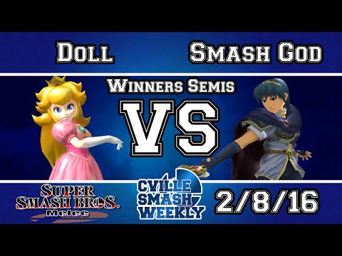 Cville Smash - Doll (Peach) Vs. HE | Smash God (Marth) - Winners Semis - SSBM