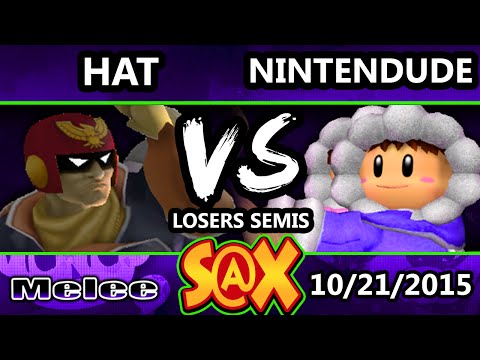 S@X 120 - Fe | Nintendude (Ice Climbers) Vs. Hat (Falco, Falcon) SSBM Losers Semis - Smash Melee