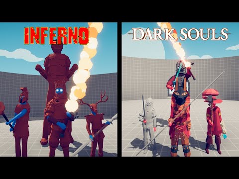 INFERNO TEAM vs DARK SOULS TEAM - Totally Accurate Battle Simulator | TABS